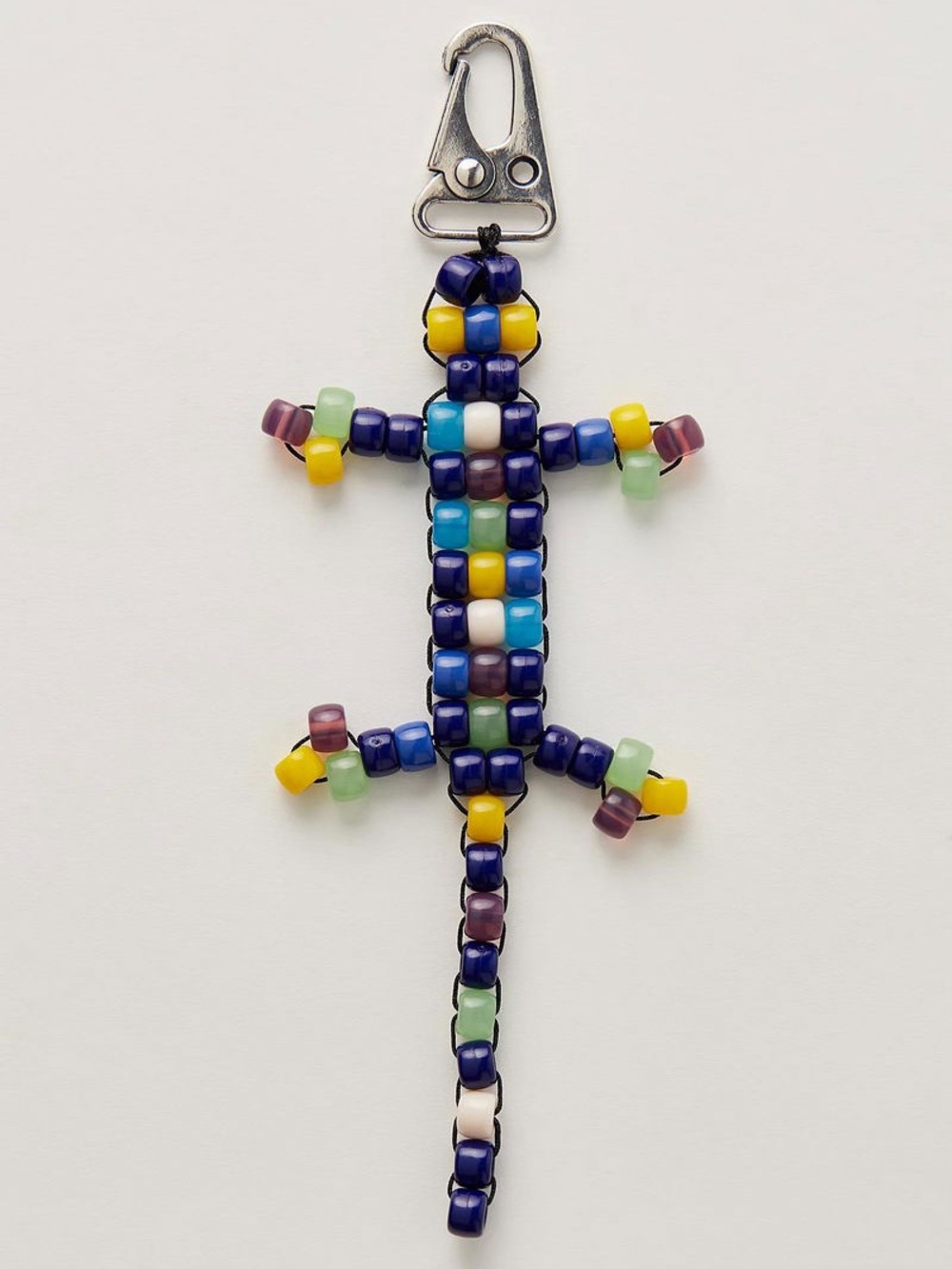 NWOT FREE PEOPLE Beaded Lizard Bag Charm | Green/Blue MSRP $28